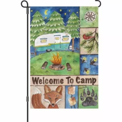 Accent Home & Garden Accent 12 In. Flag - Welcome To Camp