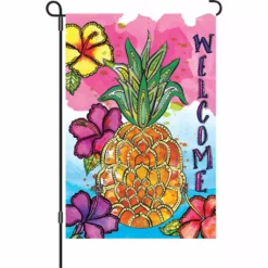 Accent Home & Garden 12 In. Flag - Welcome Pineapple