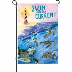 Accent Home & Garden 12 In. Flag - Swim With The Current Accent