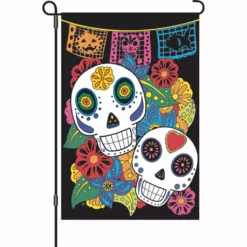 Accent Home & Garden 12 In. Flag - Sugar Skulls