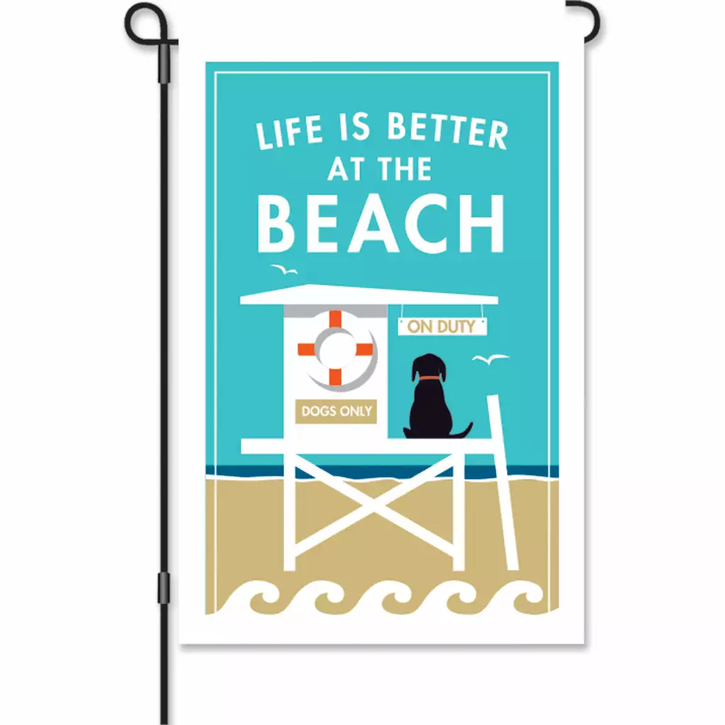 Accent Home & Garden Accent 12 In. Flag - Life Is Better At The Beach 3 Accent Home & Garden Accent 12 In. Flag - Life Is Better At The Beach