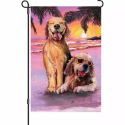 Accent Home & Garden 12 In. Flag - Beach Dogs