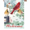 Accent Home & Garden Accent 28 In. Flag - Snow Flurry Cardinals