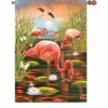 Accent Home & Garden 28 In. Flag - Flamingo Sunset Accent