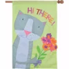 Accent Home & Garden Applique Flag - Hi There!