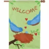 Accent Home & Garden Accent Applique Flag - Welcome Bluebirds 2 Accent Home & Garden Accent Applique Flag - Welcome Bluebirds