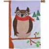 Accent Home & Garden Applique Flag - Winter Owl