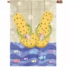 Accent Home & Garden 28 In. Flag - Yellow Flip Flops Accent