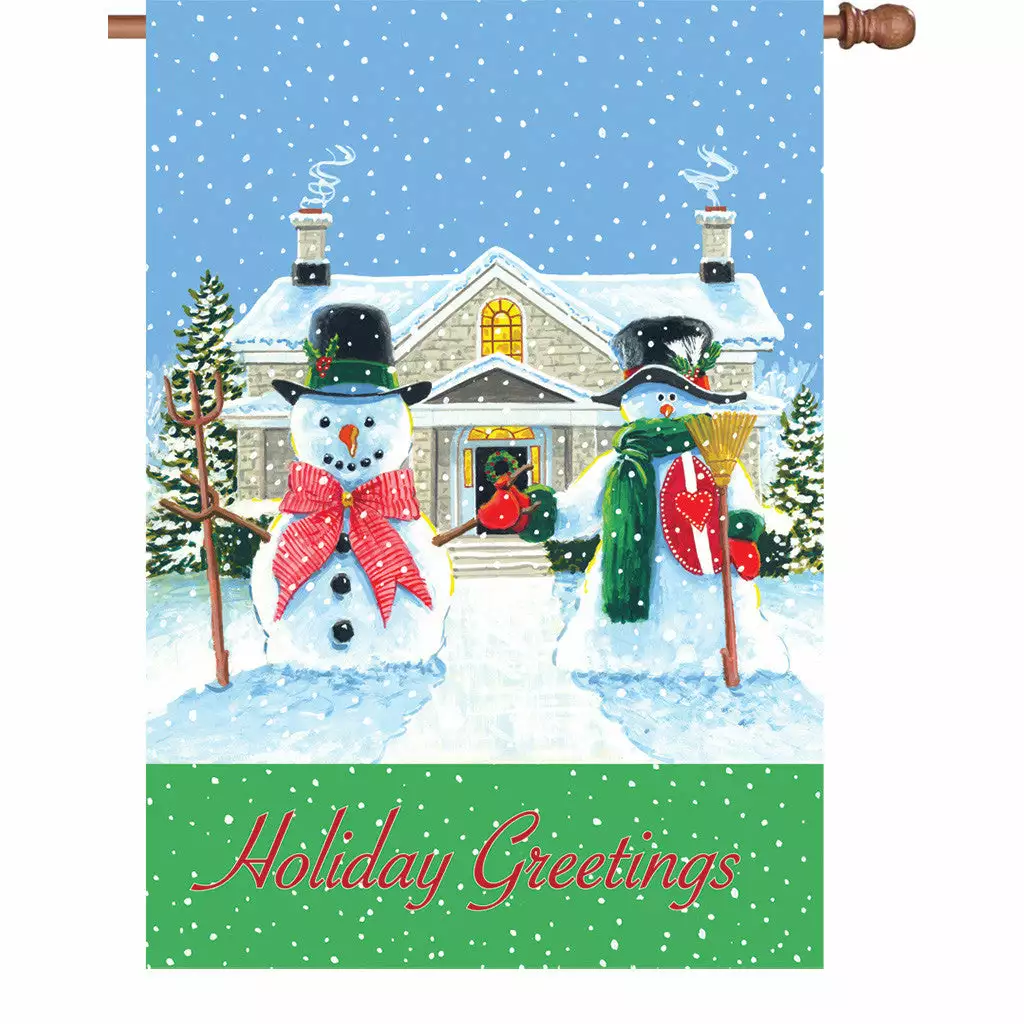 Accent Home & Garden 28 In. Flag - American Snowman Accent 3 Accent Home & Garden 28 In. Flag - American Snowman Accent