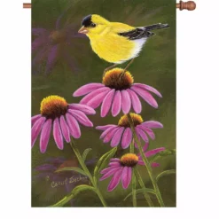 Accent Home & Garden 28 In. Flag - Goldfinch On Cone