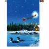 Accent Home & Garden 28 In. Flag - Christmas Loons