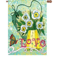 Accent Home & Garden Accent 28 In. Flag - Love Makes Me Happy