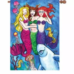 Accent Home & Garden 28 In. Flag - #Mermaidsquad Accent