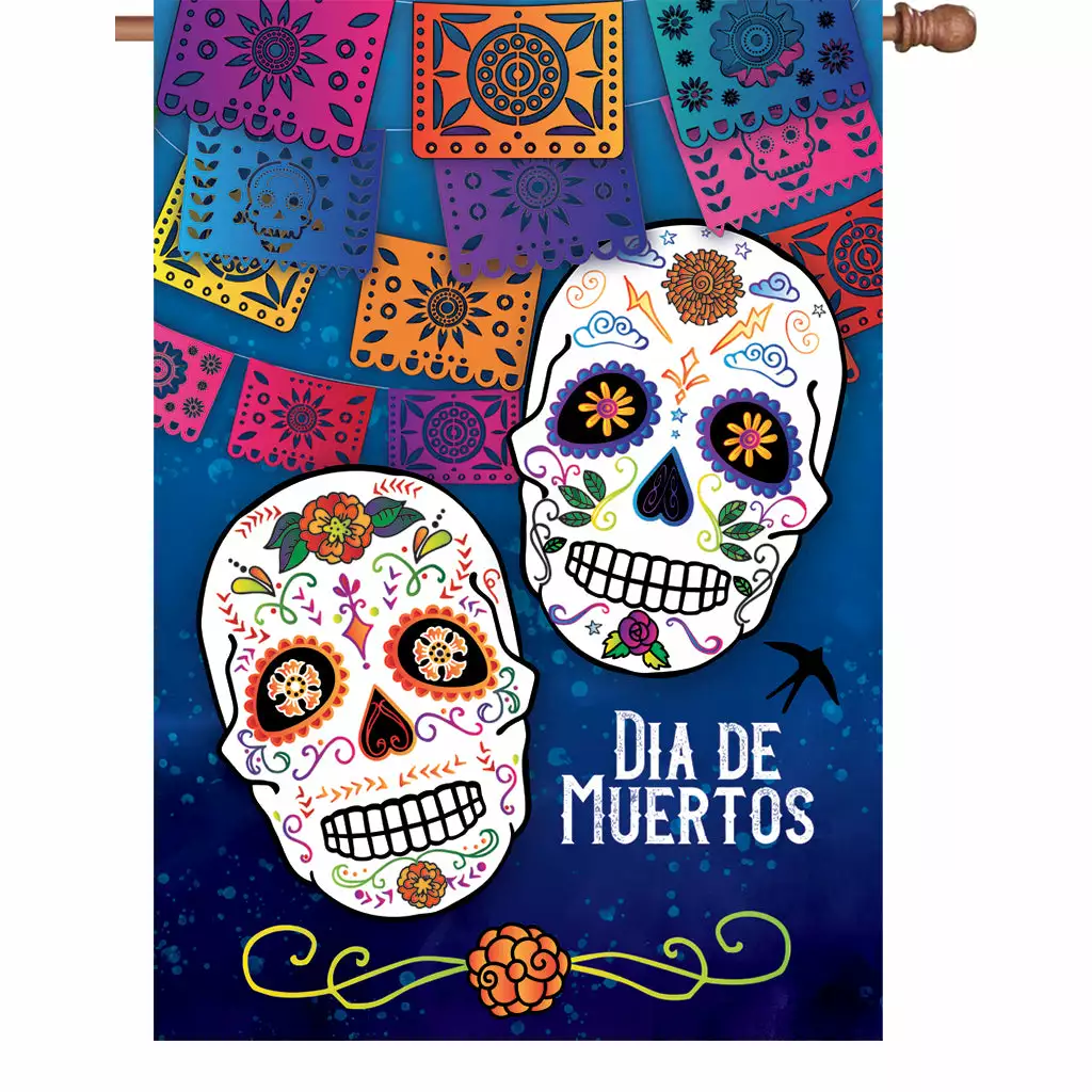 Accent Home & Garden Accent 28 In. Flag - Dia De Meurtos (Day Of The Dead) 3 Accent Home & Garden Accent 28 In. Flag - Dia De Meurtos (Day Of The Dead)