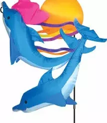 Accent Home & Garden Garden Decor Garden Charm - Sunset Dolphins