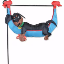 Accent Home & Garden Garden Charm - Sleeping Dachshund Garden Decor