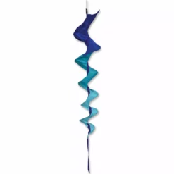 SoundWinds Medium Fusilli Spinning Windsock - Blue Windsocks