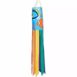 Accent Home & Garden Embroidered Applique Windsock - Saltwater Fish