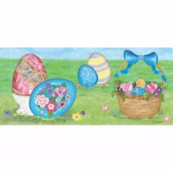 Accent Home & Garden Embroidered Applique Windsock - Elegant Easter Eggs Seasonal Windsocks