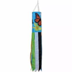 Accent Home & Garden Embroidered Applique Windsock - Butterflies Everyday Windsocks