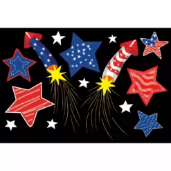 Accent Home & Garden Embroidered Applique Windsock - Freedom Fireworks Accent