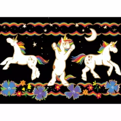 Accent Home & Garden Everyday Windsocks Embroidered Applique Windsock - Unicorn Party