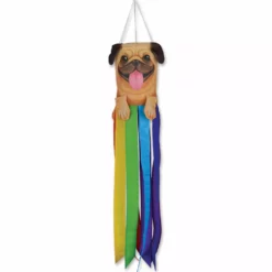 Accent Home & Garden Mini Pet Windsock - Pug