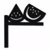 Accent Home & Garden Watermelon Flag Finial 2 Accent Home & Garden Watermelon Flag Finial