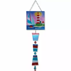 WindGarden WindGarden Glass Sun Catcher Mobile - Lighthouse