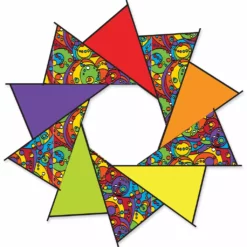 Collections Kites 40 In. F-Stop Spinner For Kites And Line - Rainbow Orbit Line Laundry