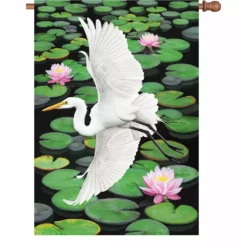Accent Home & Garden 28 In. Flag - Egret Elegance