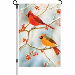 Accent Home & Garden 12 In. Flag - Bittersweet Cardinals Accent