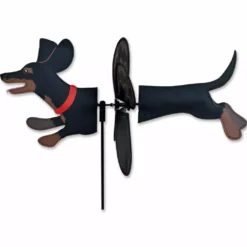 WindGarden Petite Spinner - Black Dachshund