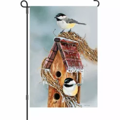 Accent Home & Garden 12 In. Flag - Early Birds Chickadees