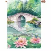 Accent Home & Garden Accent 28 In. Flag - Waterlilly Garden